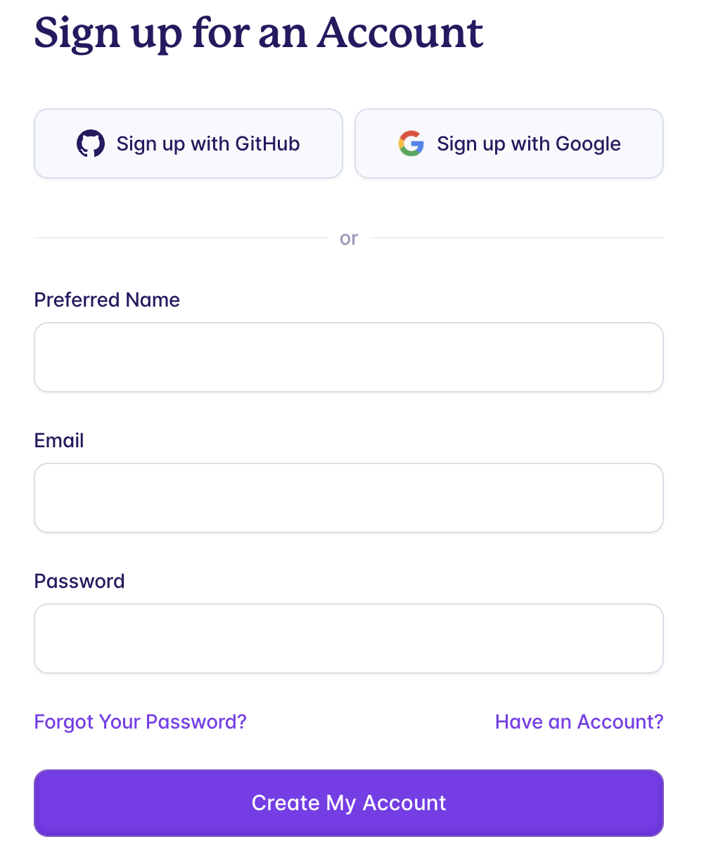 Fly Registration Page